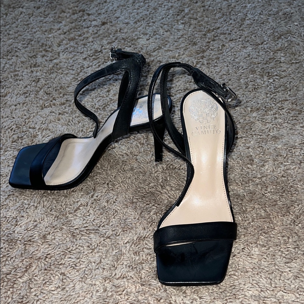 Vince Camuto Black Strappy Heels